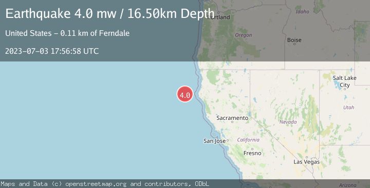 Map of OFFSHORE NORTHERN CALIFORNIA