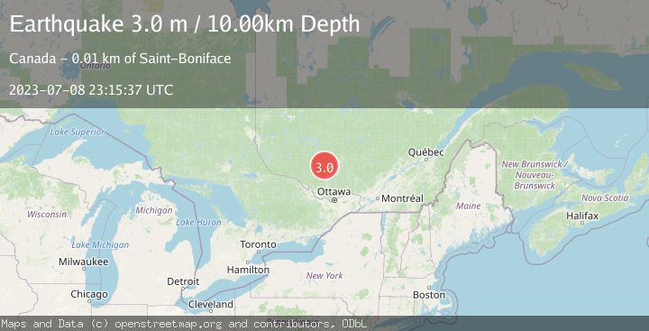 Map of SOUTHERN QUEBEC, CANADA