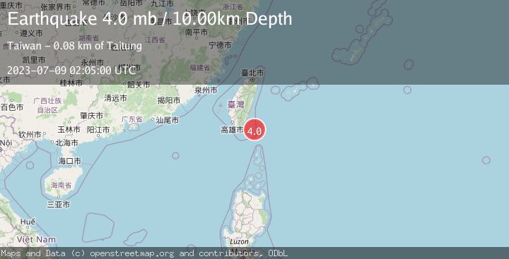 Map of TAIWAN REGION