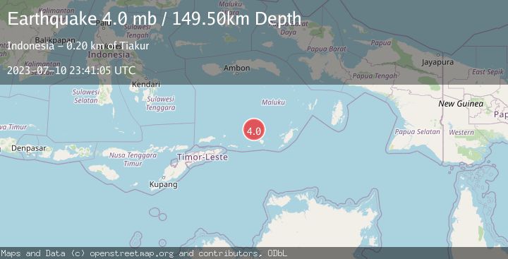 Map of KEPULAUAN BABAR, INDONESIA