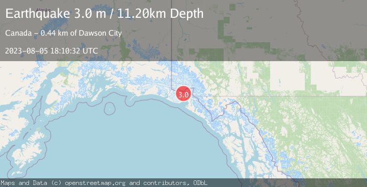 Map of SOUTHERN YUKON TERRITORY, CANADA