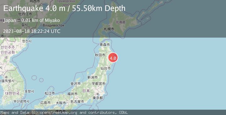 Map of EASTERN HONSHU, JAPAN