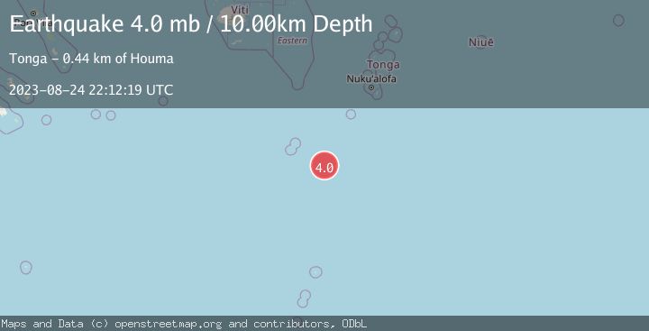 Map of SOUTH OF FIJI ISLANDS