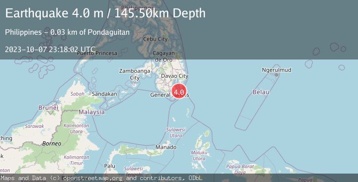 Map of MINDANAO, PHILIPPINES