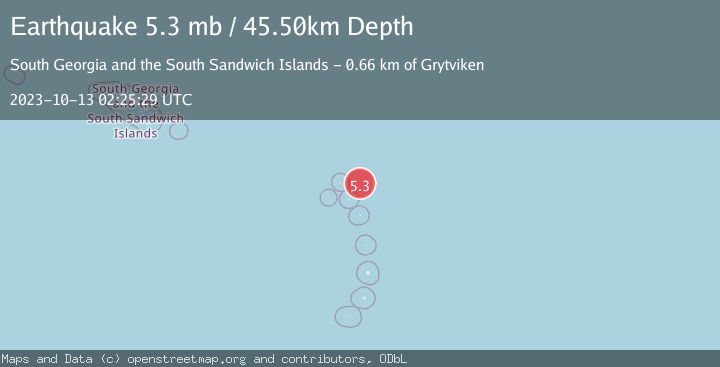 Map of SOUTH SANDWICH ISLANDS REGION