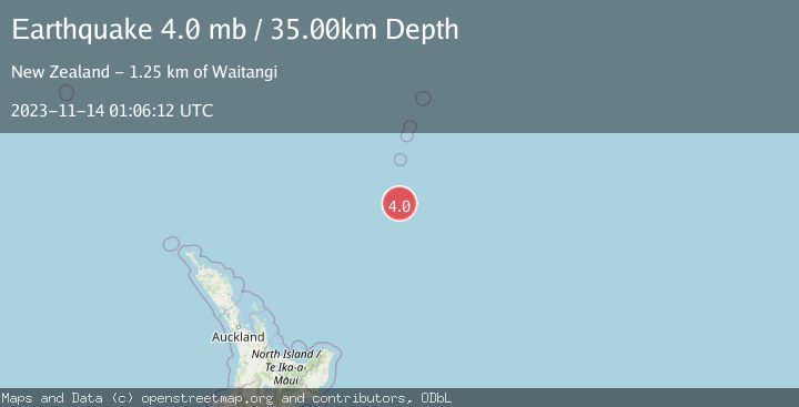 Map of SOUTH OF KERMADEC ISLANDS
