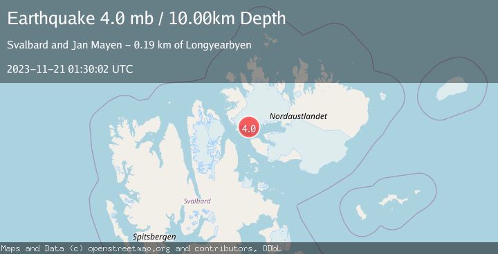 Map of SVALBARD REGION