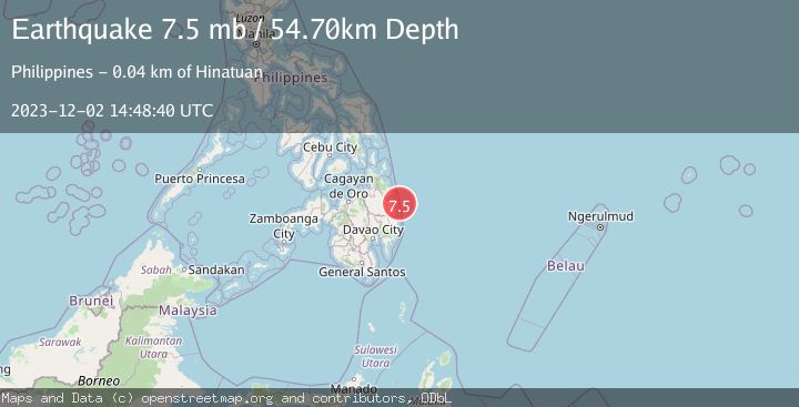 Map of MINDANAO, PHILIPPINES