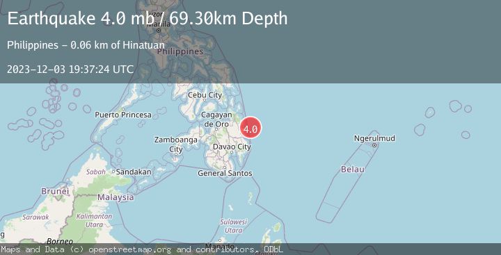Map of MINDANAO, PHILIPPINES