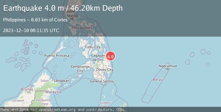 Map of MINDANAO, PHILIPPINES