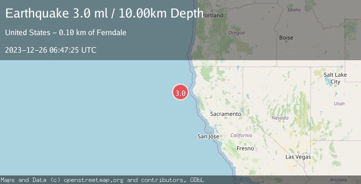 Map of OFFSHORE NORTHERN CALIFORNIA