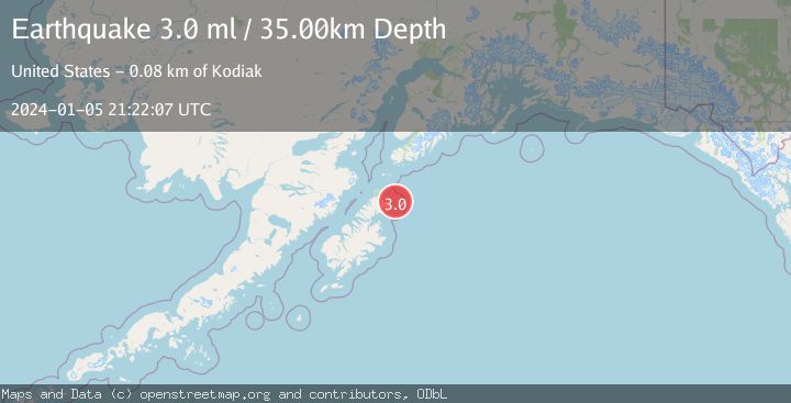 Map of KODIAK ISLAND REGION, ALASKA