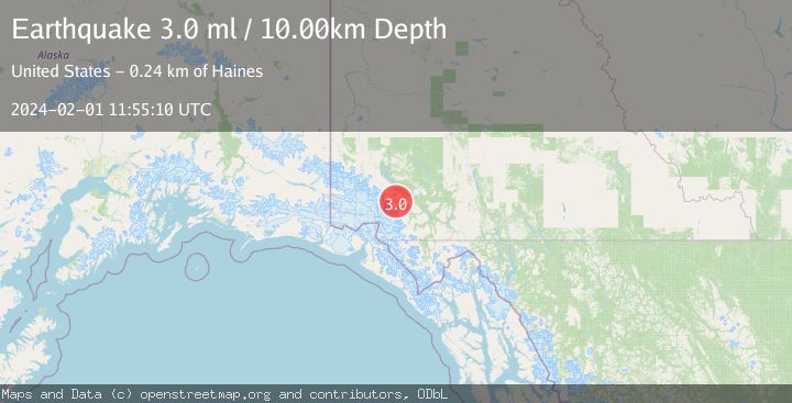 Map of SOUTHERN YUKON TERRITORY, CANADA