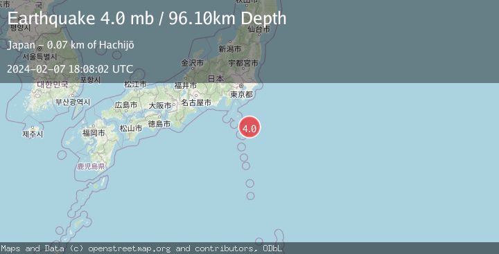 Map of IZU ISLANDS, JAPAN REGION