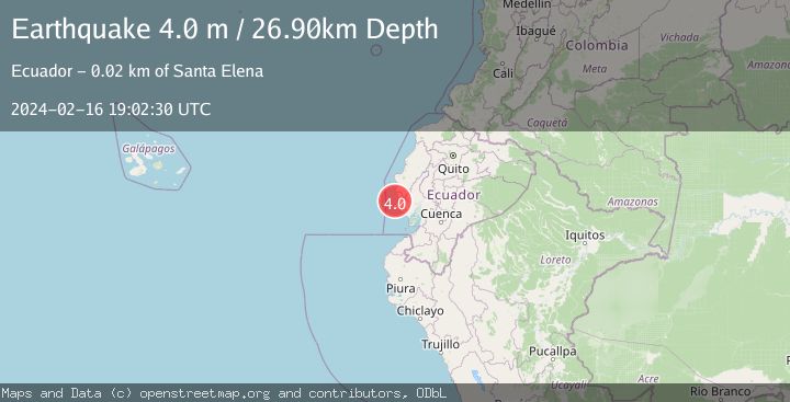 Map of NEAR COAST OF ECUADOR