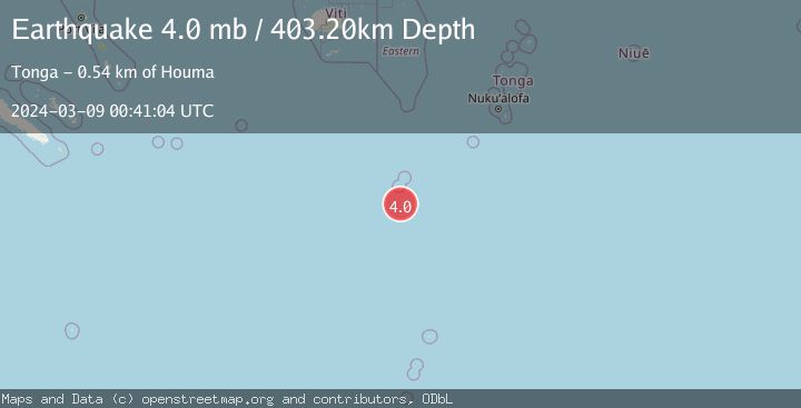 Map of SOUTH OF FIJI ISLANDS
