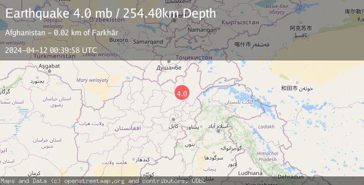 Map of HINDU KUSH REGION, AFGHANISTAN