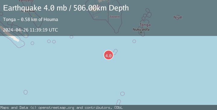 Map of SOUTH OF FIJI ISLANDS