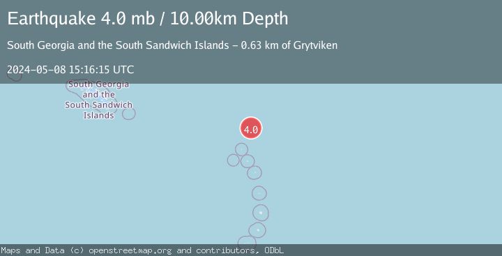 Map of SOUTH SANDWICH ISLANDS REGION
