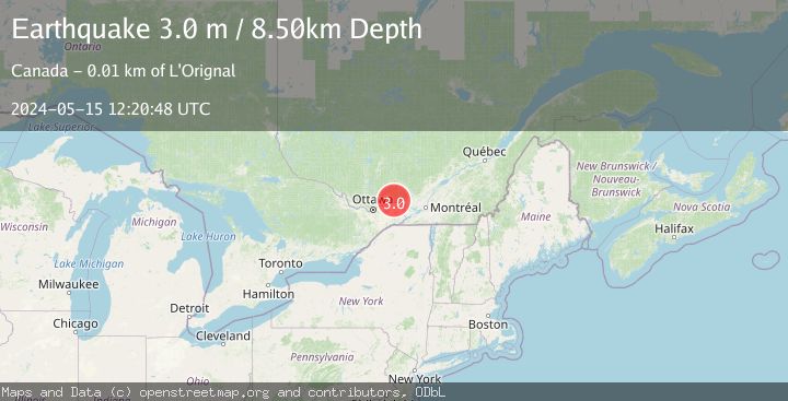 Map of ONTARIO-QUEBEC BORD REG., CANADA