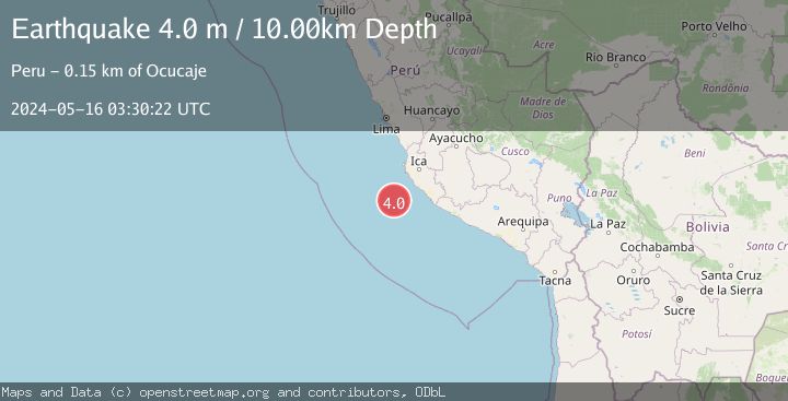 Map of OFF COAST OF CENTRAL PERU