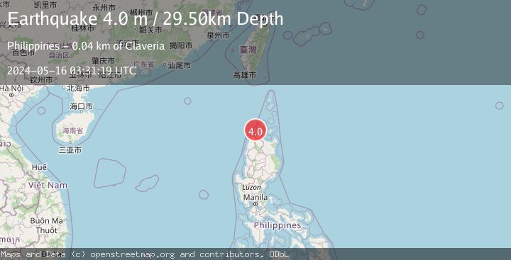 Map of LUZON, PHILIPPINES