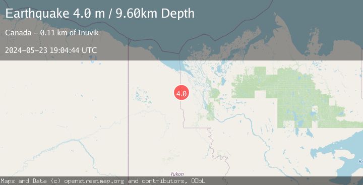 Map of NORTHERN YUKON TERRITORY, CANADA