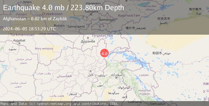 Map of HINDU KUSH REGION, AFGHANISTAN