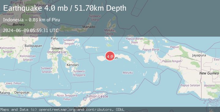 Map of SERAM, INDONESIA