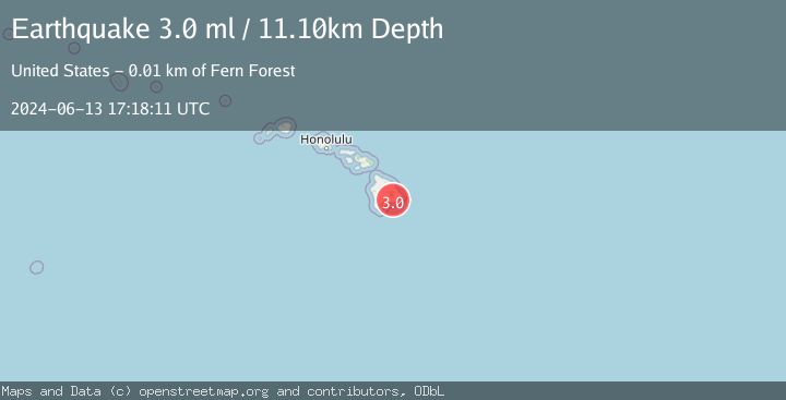 Map of ISLAND OF HAWAII, HAWAII