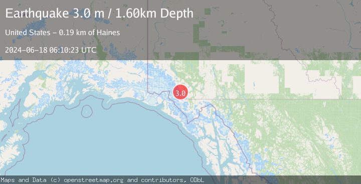 Map of SOUTHERN YUKON TERRITORY, CANADA