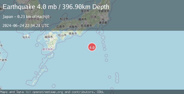Map of IZU ISLANDS, JAPAN REGION