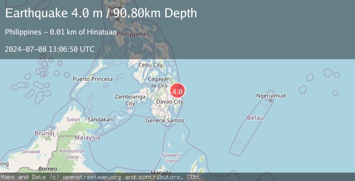 Map of MINDANAO, PHILIPPINES