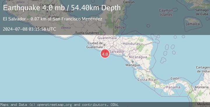 Map of OFFSHORE GUATEMALA