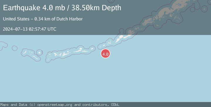 Map of FOX ISLANDS, ALEUTIAN ISLANDS