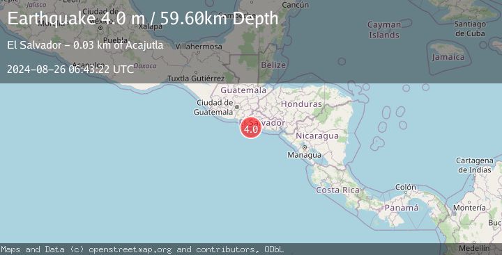 Map of OFFSHORE EL SALVADOR