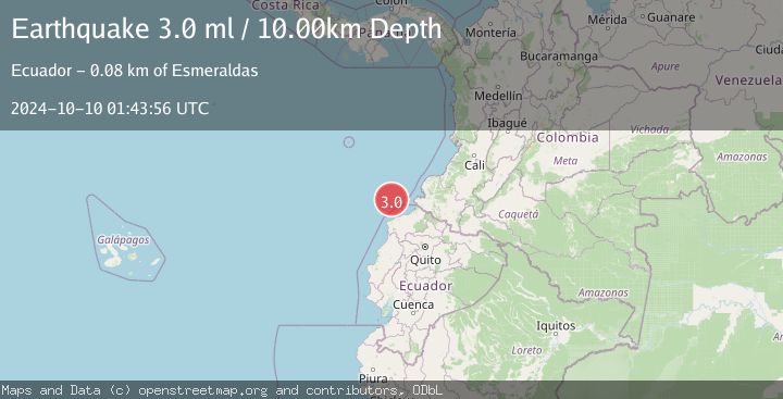 Map of NEAR COAST OF ECUADOR