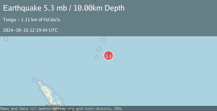 Map of KERMADEC ISLANDS REGION