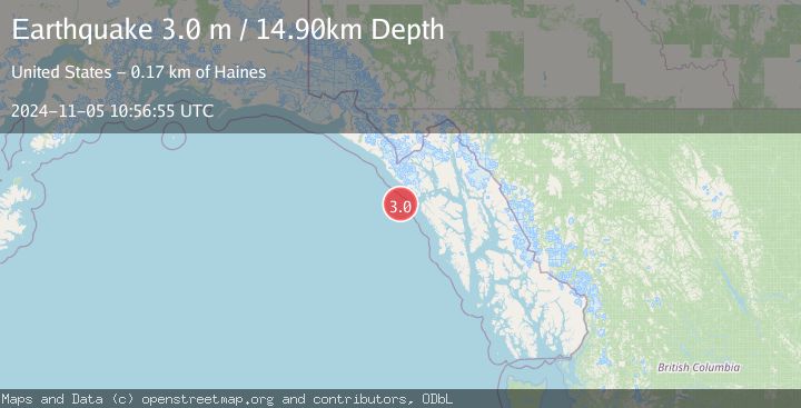 Map of SOUTHEASTERN ALASKA