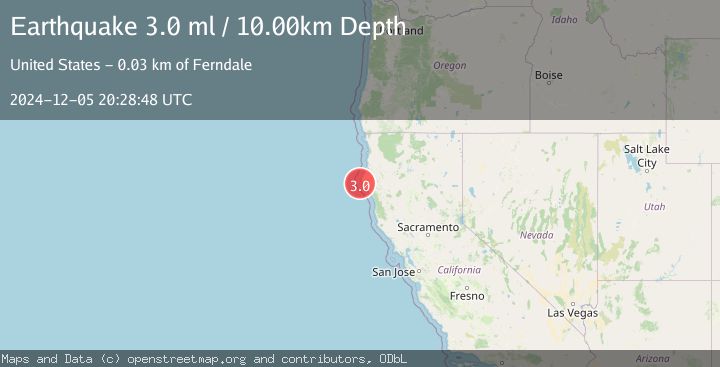 Map of OFFSHORE NORTHERN CALIFORNIA
