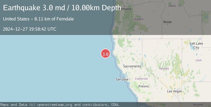 Map of OFFSHORE NORTHERN CALIFORNIA
