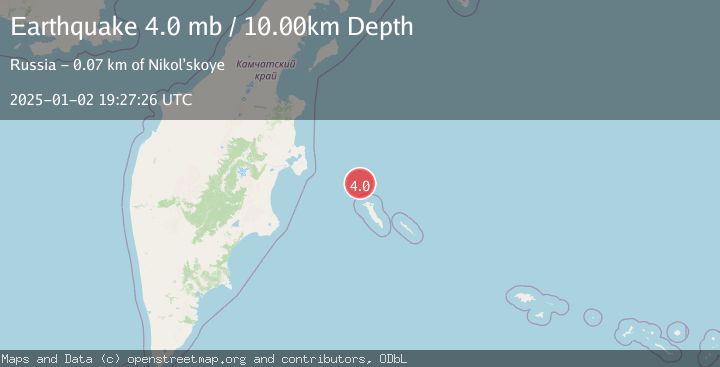 Map of KOMANDORSKIYE OSTROVA REGION