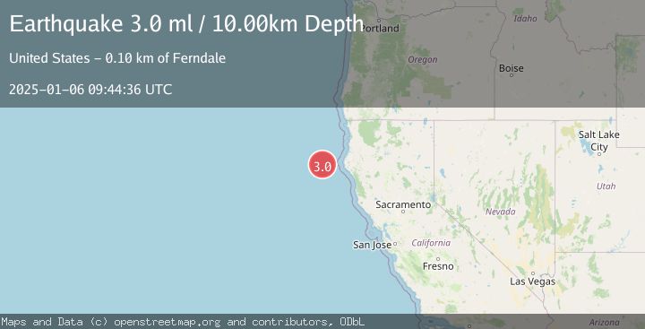 Map of OFFSHORE NORTHERN CALIFORNIA