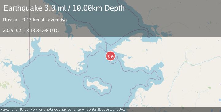 Map of BERING STRAIT