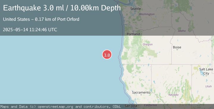 Map of OFF COAST OF OREGON