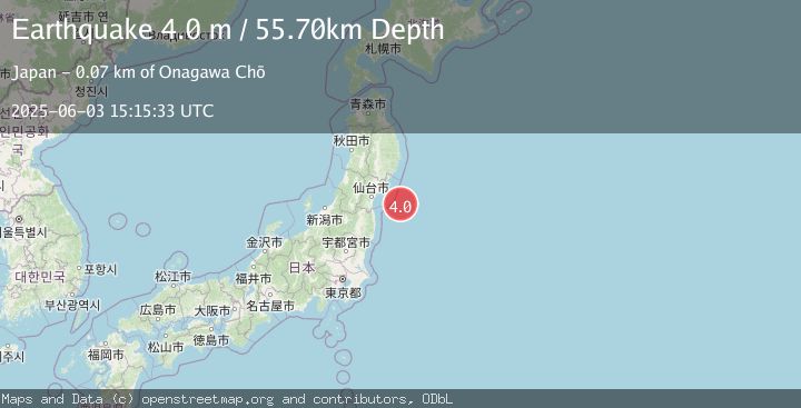 Map of NEAR EAST COAST OF HONSHU, JAPAN