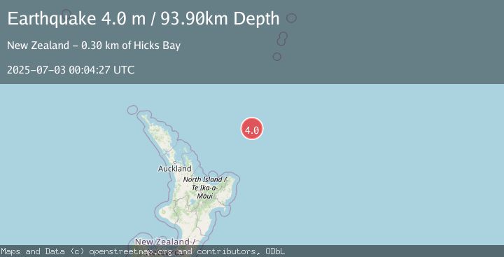 Map of OFF E. COAST OF N. ISLAND, N.Z.