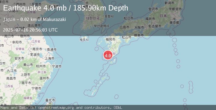 Map of KYUSHU, JAPAN