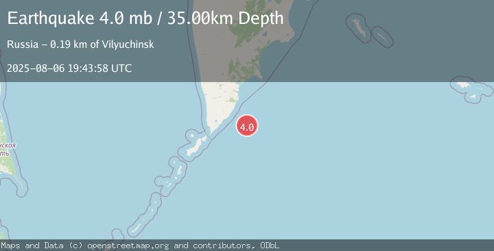 Map of OFF EAST COAST OF KAMCHATKA