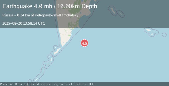 Map of OFF EAST COAST OF KAMCHATKA